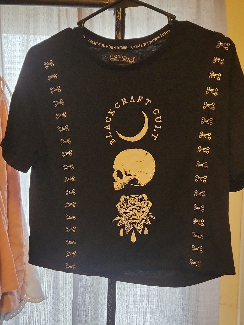 Black Blackcraft Cult Logo Tee - Black with White Print